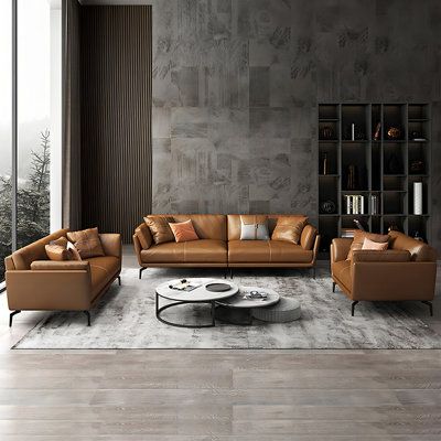 Cozy Leather SOfa On Rent