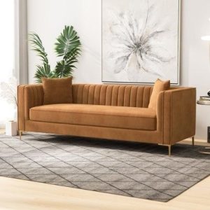 Cozy Leather Sofa On Rent