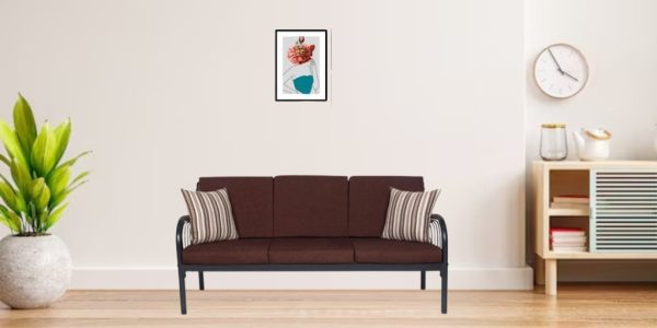 3 seater iron sofa on rent