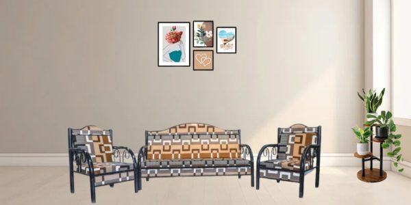5 seater iron sofa on rent