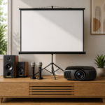 Projector on rent with big screen and audio setup in Pune Projector on rent Big Screen With Audio Setup secondary image