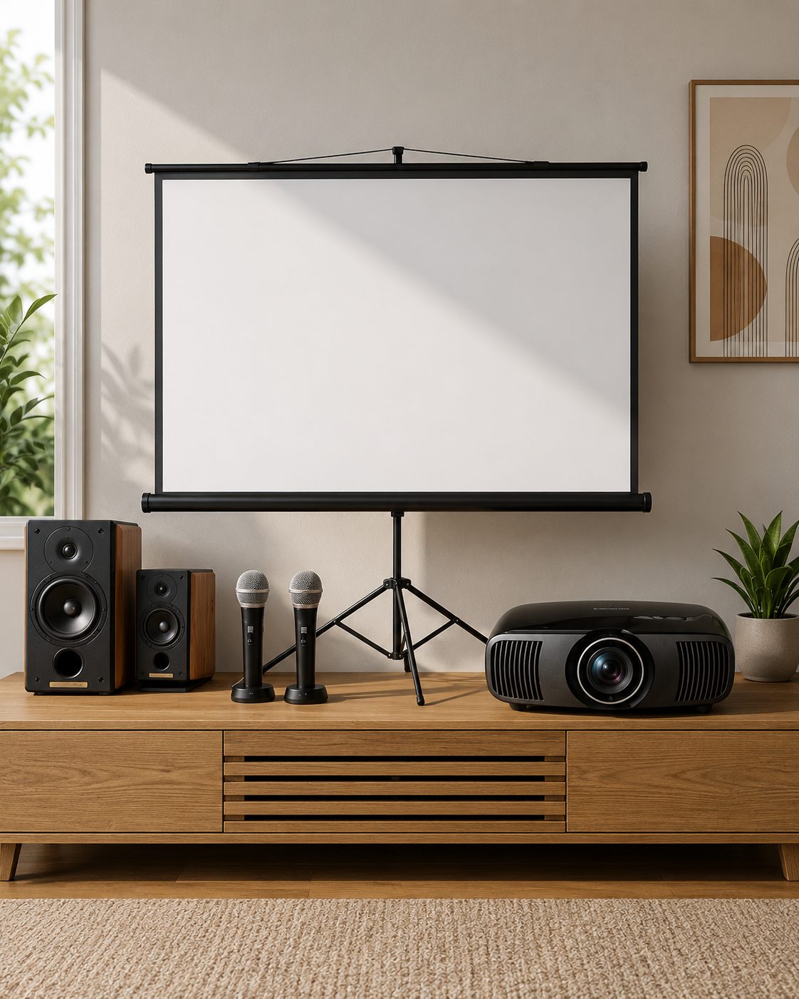 Projector on rent with big screen and audio setup in Pune Projector on rent Big Screen With Audio Setup secondary image