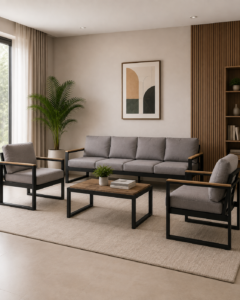 iron 5 seater sofa on rent