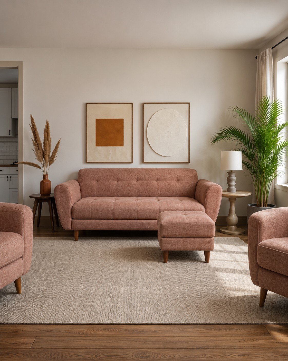 4 Seater Sofa | Wooden Sofa Set image