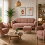 4 Seater Sofa | Wooden Sofa Setsecondary image
