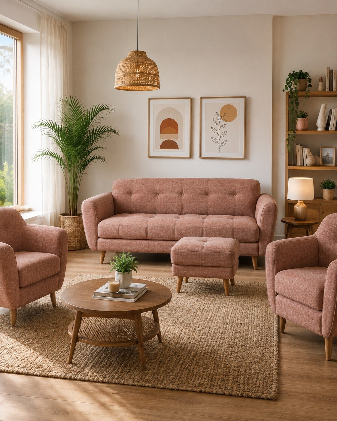 4 Seater Sofa | Wooden Sofa Setsecondary image