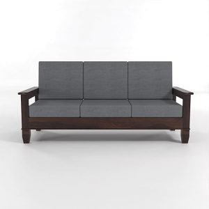 Wood 3-Seater Sofa