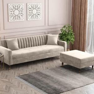 4 Seater Fabric Sofa for Home Office Guests Living Room