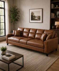 Cozy Leather Sofa 5 Seater secondary image