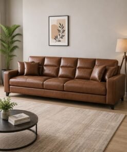Cozy Leather Sofa 5 Seater image secondary image