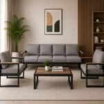 iron 5 seater sofa on rent secondary image
