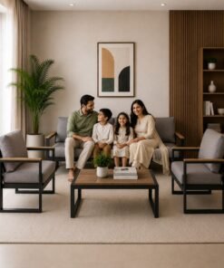 iron 5 seater sofa on rent secondary image