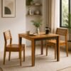 Pico Solid Wood 2 Seater Dining Table in Teak Finish