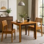 Pico Solid Wood 2 Seater Dining Table in Teak Finish secondary image