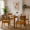 Pico Solid Wood 4 Seater Dining Set