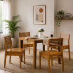 Pico Solid Wood 4 Seater Dining Set