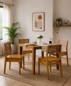 Pico Solid Wood 4 Seater Dining Set