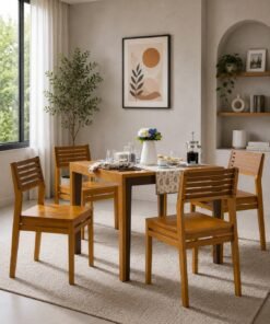 Pico Solid Wood 4 Seater Dining Set secondary image