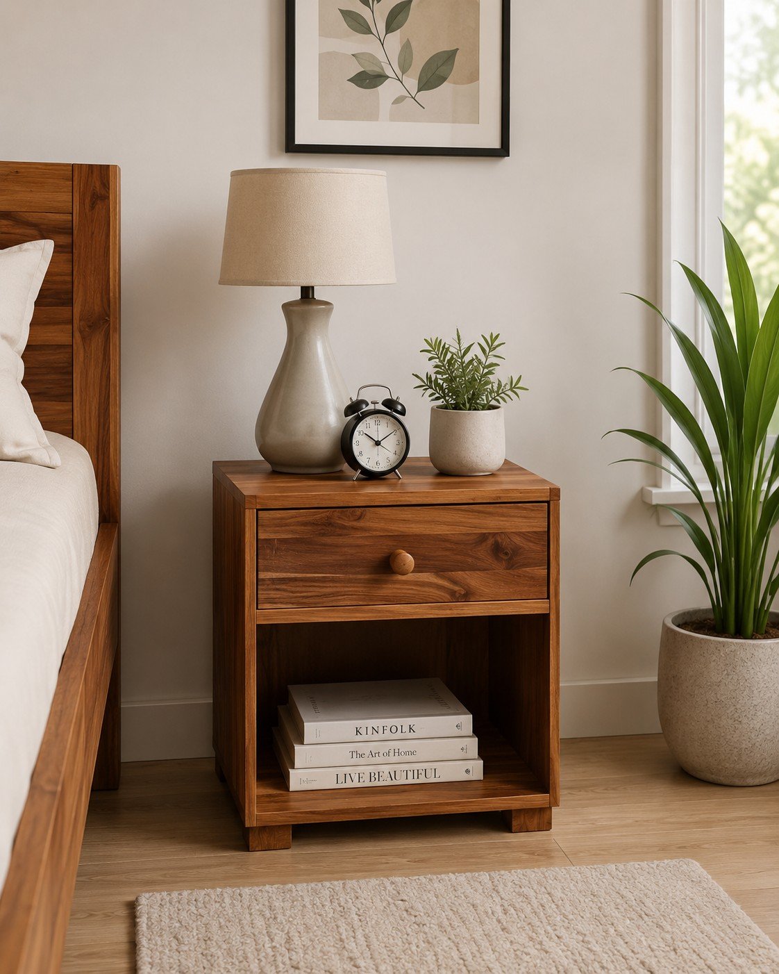 Rivo Sheesham Wood BedSide Table