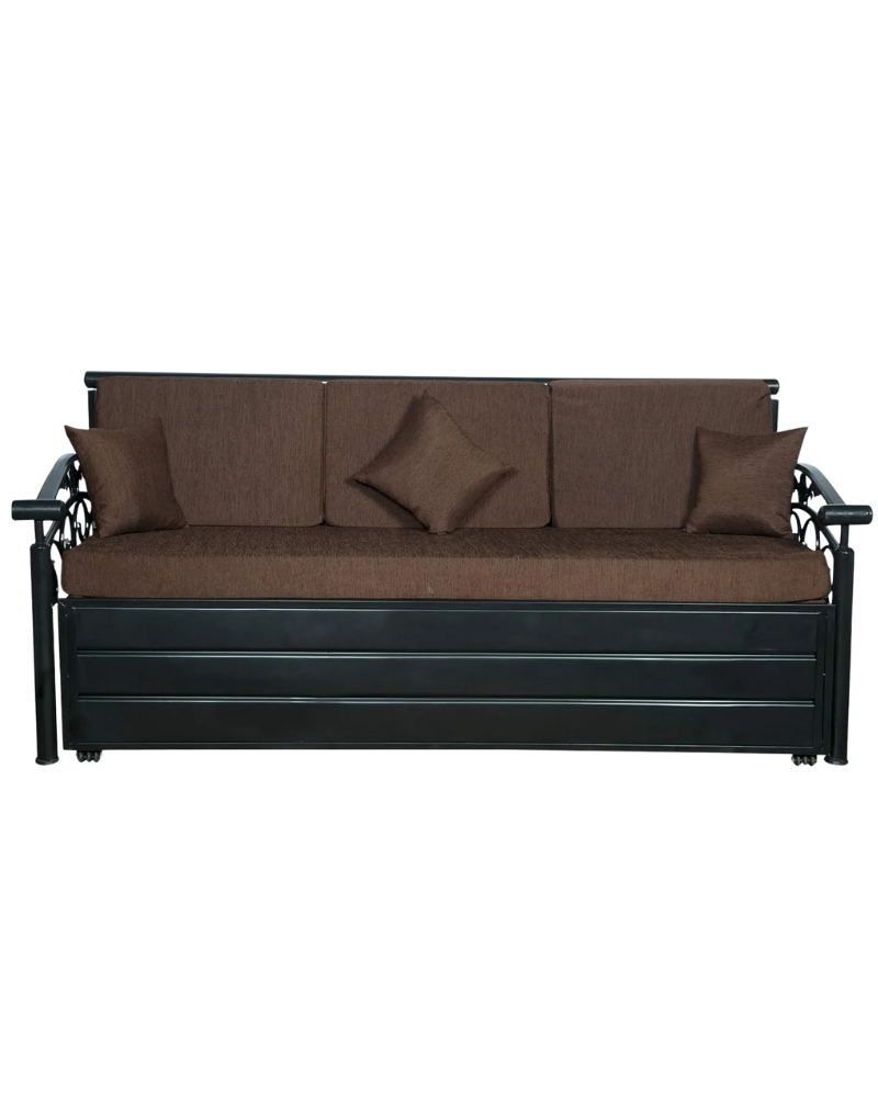 Metal Single Size Sofa Cum Bed with Hydraulic Storage