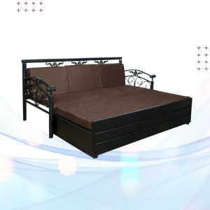 Metal Single Size Sofa Cum Bed with Hydraulic Storage