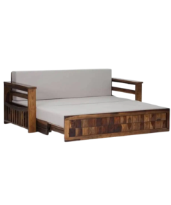 Wooden Sofa Cum Bed With Storage - Image 3