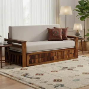 Wooden Sofa Cum Bed With Storage