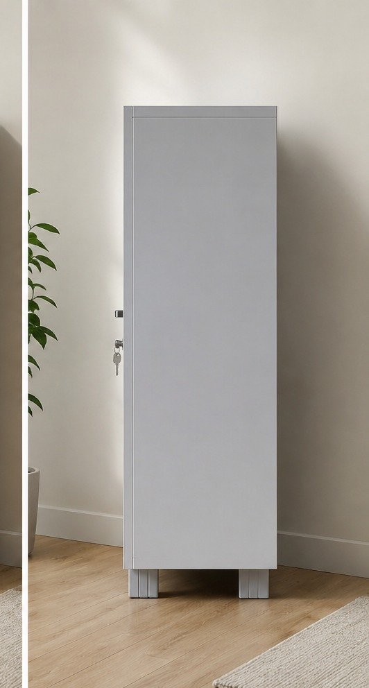 steel cupboard- side view