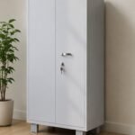 steel cupboard front view