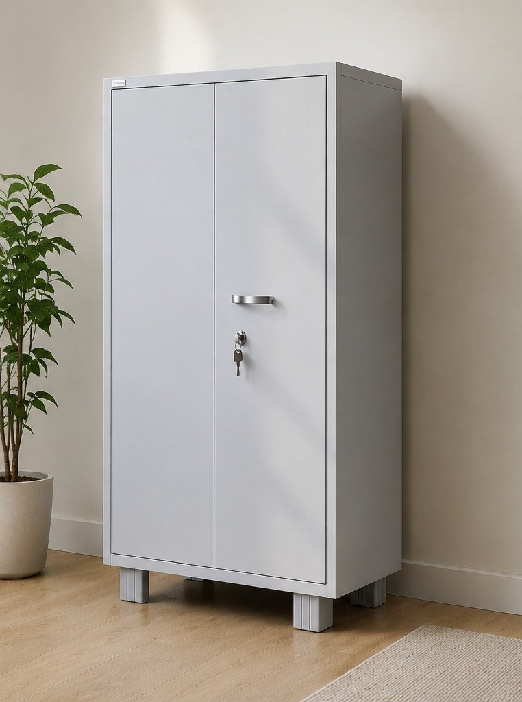 steel cupboard front view