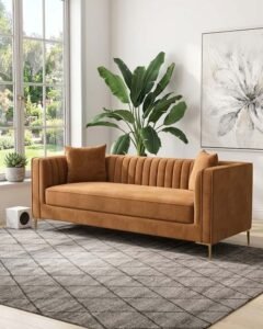 Cozy Leather Sofa On Rent in pune & sofa on rent in pcmc