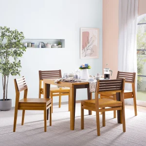 Pico Solid Wood 4 Seater Dining Set