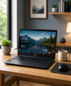 Acer laptop on rent with modern workspace setup for students, professionals, and businesses