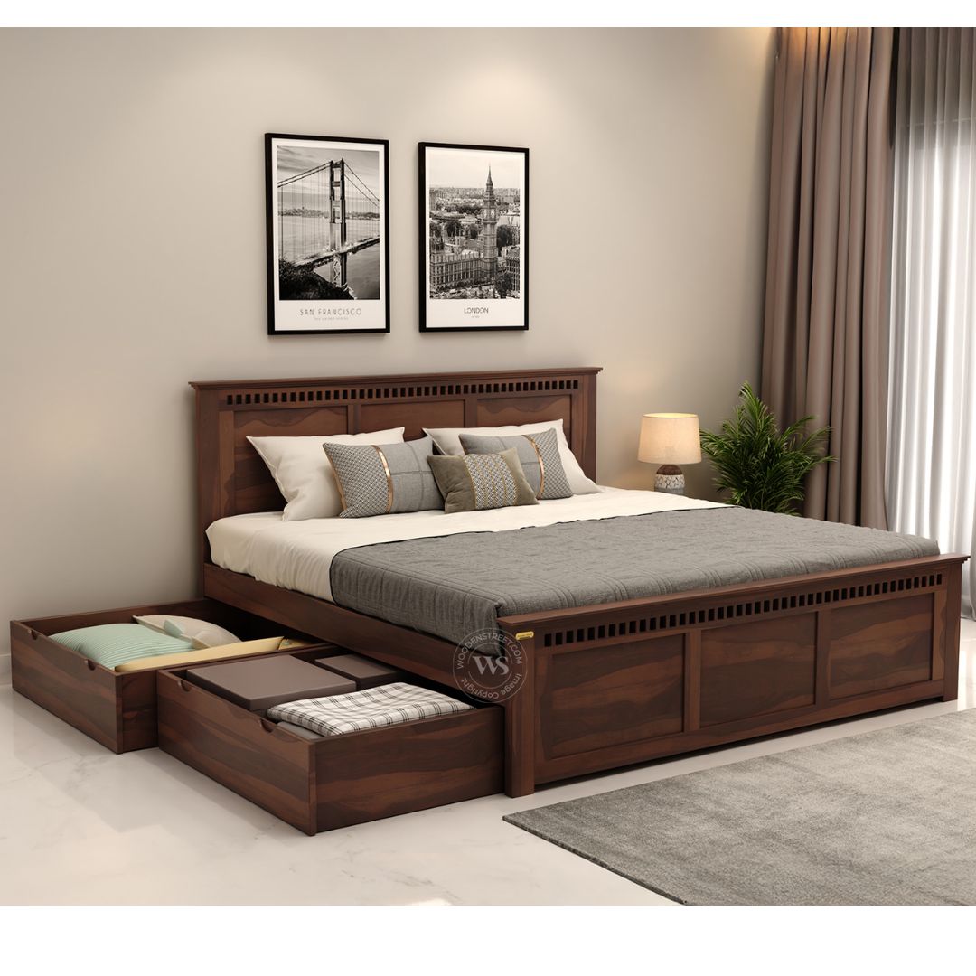 wooden-double-bed