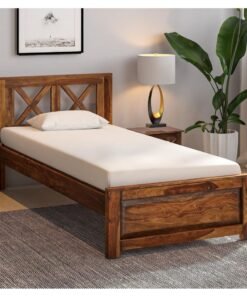 Wooden single bed