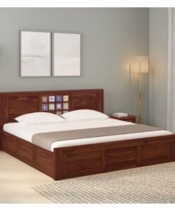 Wooden Double Bed with Storage