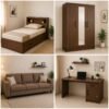 sofa+bed+study table + cupboard on rent