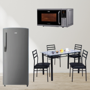 Microwave oven(grilled)+Fridge 190 ltr+Dining table 4 seater