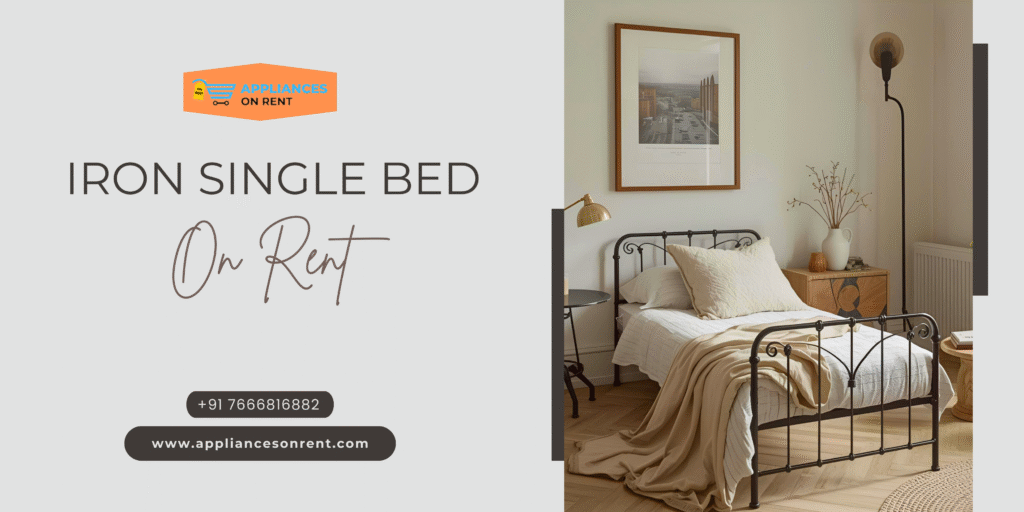 Iron Single Bed on Rent