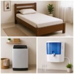 Single Bed, Washing Machine & Water Purifier on Rent