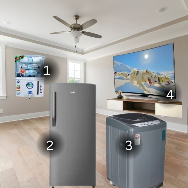 Fridge+water purifier+washing machine+Tv Combo