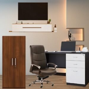 TV+wooden cupboard+ study table+executive chair combo