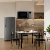 Dining Table + Fridge + Microwave