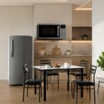 Dining Table + Fridge + Microwave