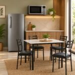 All-in-One Essentials: Dining Table + Fridge + Microwave secondary image