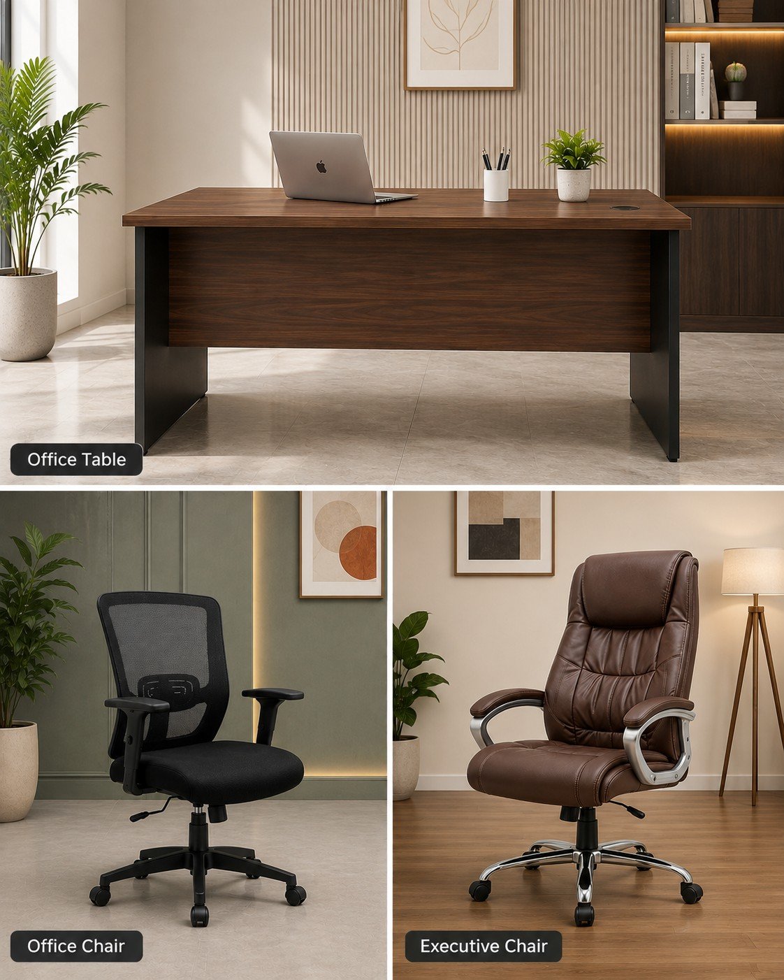 Office chair+office table+executive chair secondary image