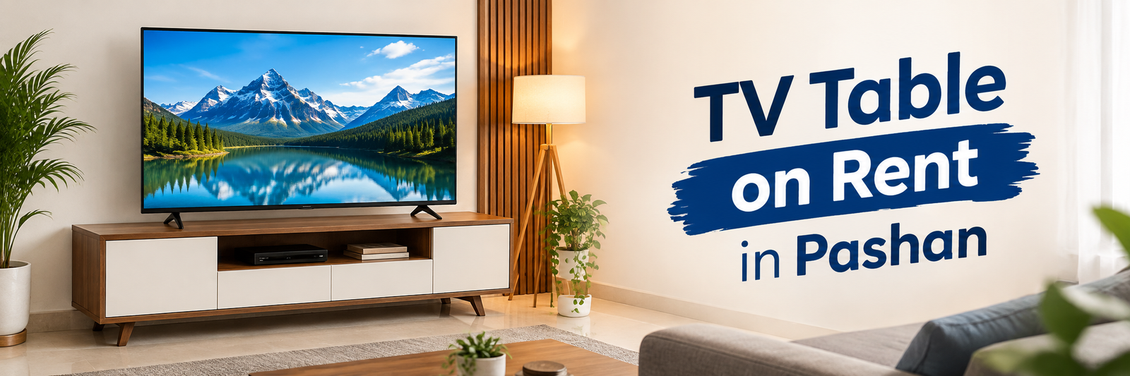 Modern TV Table Rental in Pashan